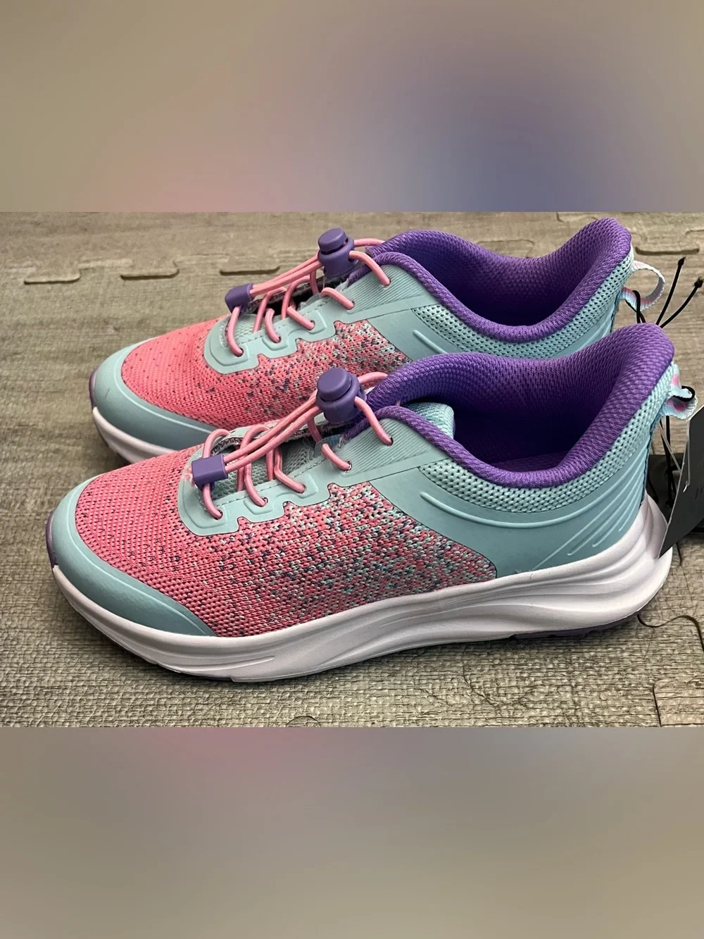 Athletic Works Girls Low Top Mesh Sneaker Colorblock Pink Blue Purple